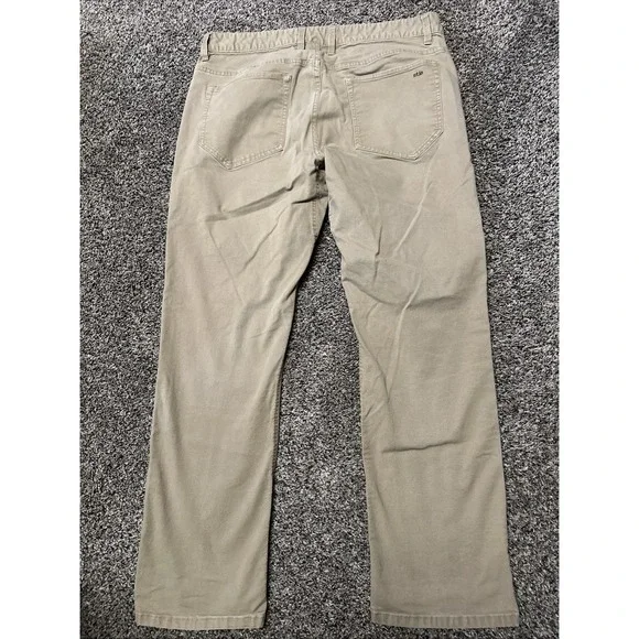 Stio‎ Mens Green Rivet Canvas Classic 5-Pocket Stretch Straight Leg Size 36x29